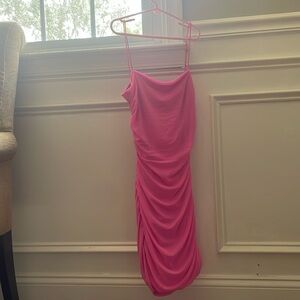 Hot pink ruffle dress size US 6 great condition princess polly